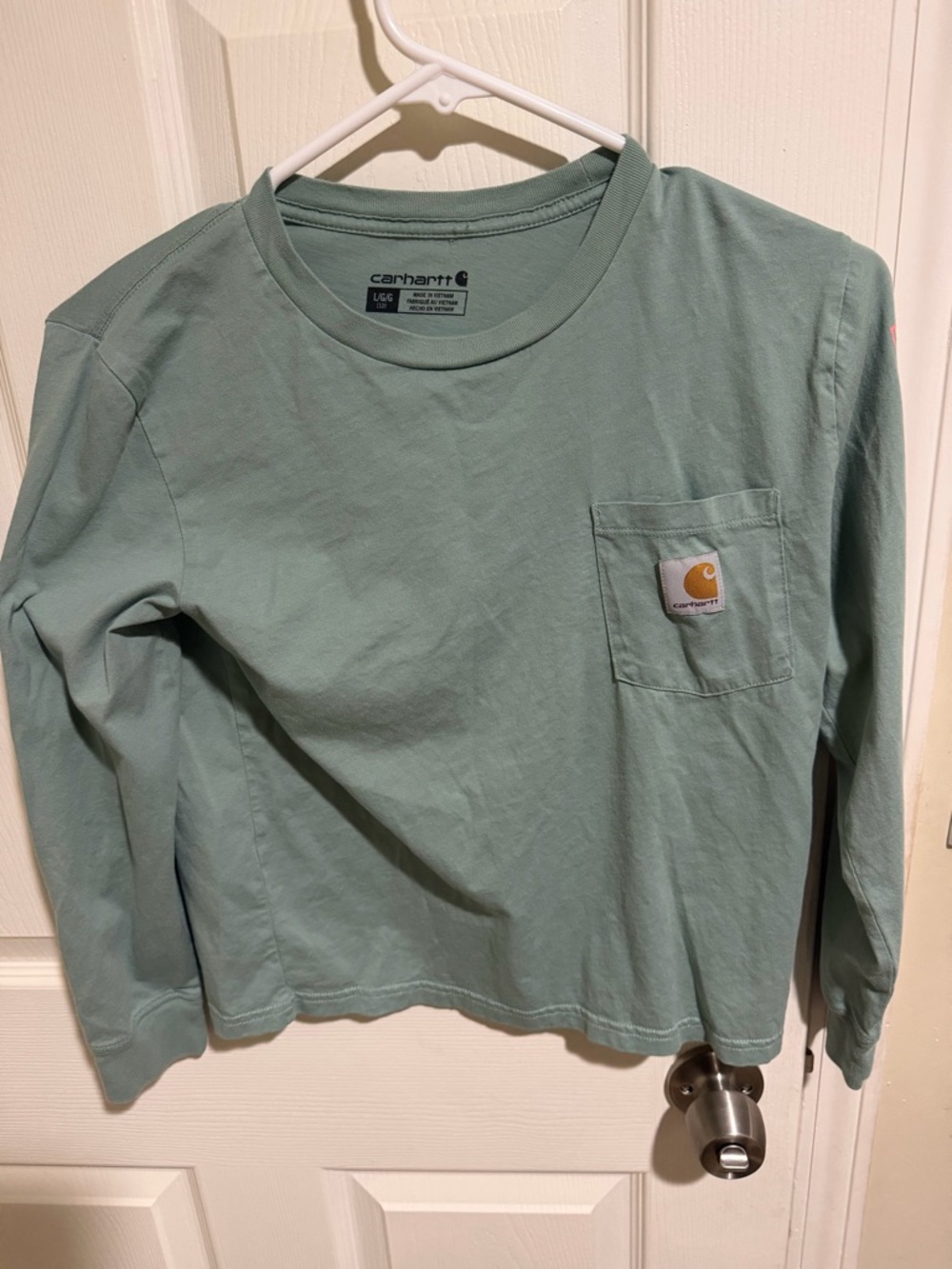 Carhartt Kids Pocket Long Sleeve Tee - Sage Green